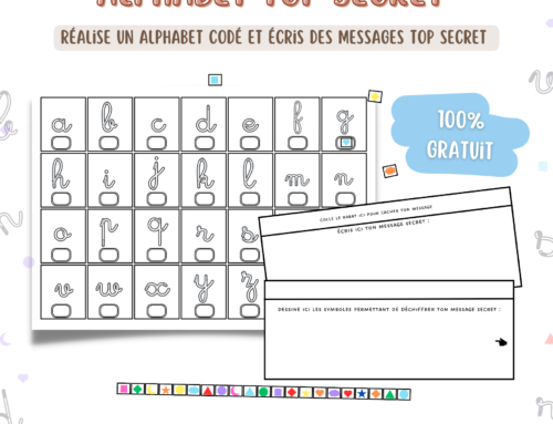 astuce écriture : alphabet secret (lettres cursives)